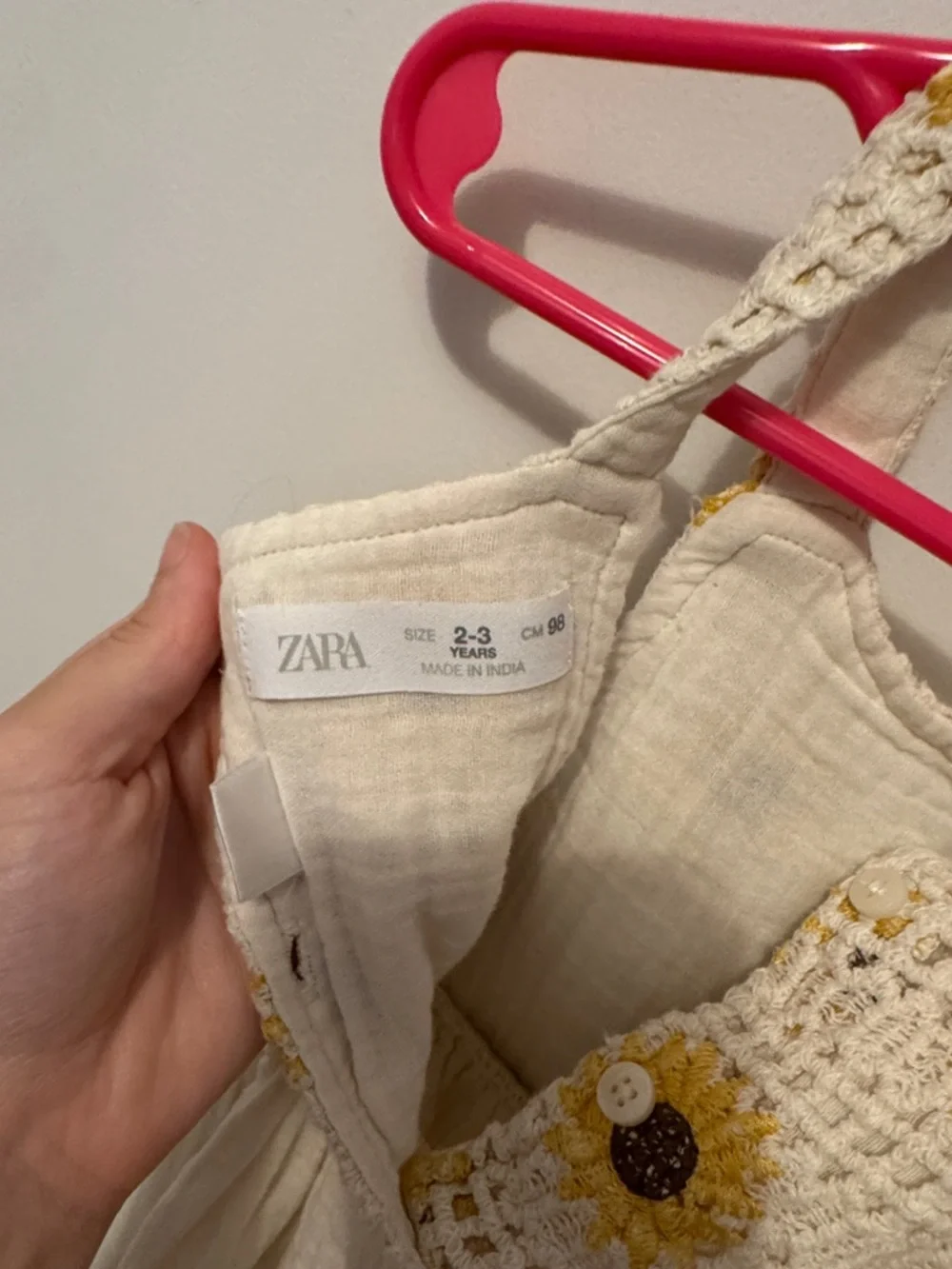 Zara sunflower crochet dress